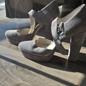MICHAEL Michael Kors Gray Suede Heels